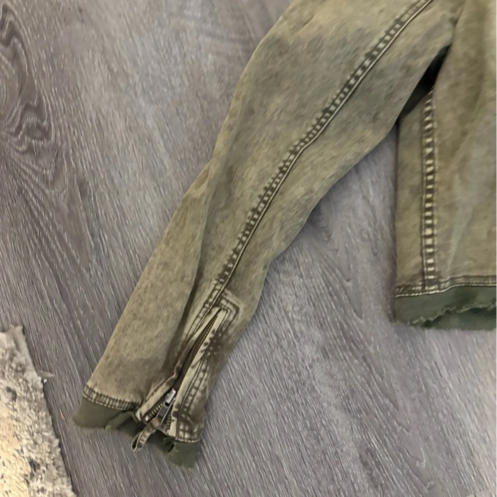 Free People Olive Green Asymmetrical Moto Jacket - Picture 10 of 10